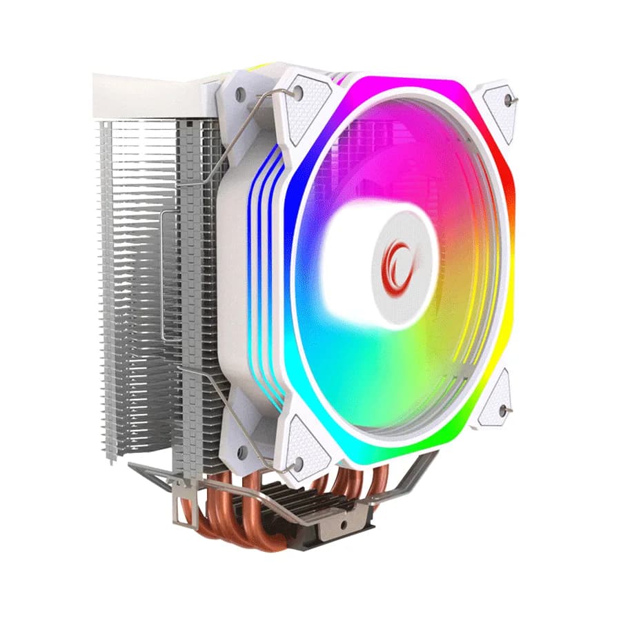 CPU hladnjak RAMPAGE OCTAGON C50 White 57CFM 1800RPM 12cm ARGB AM5/LGA1700 Compatible Air Cooled CPU Fan
