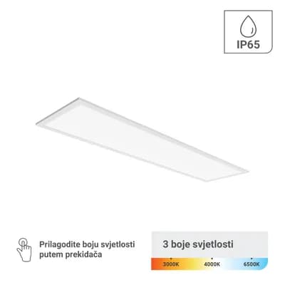 LED panel Green Tech 295 x 1195 x 30 mm, 48W, 3 CCT, 127lm/W, IP65
