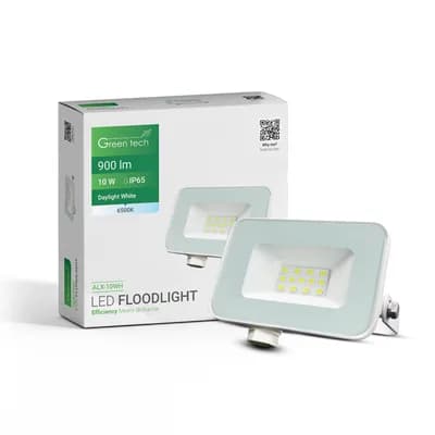 LED reflektor Green Tech 900 lm, 10W, 6500K, IP65, bijeli