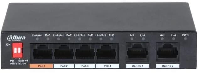 DAHUA 6-Port Unmanaged Desktop PoE Switch with 4-Port PoE DH-PFS3006-4ET-60