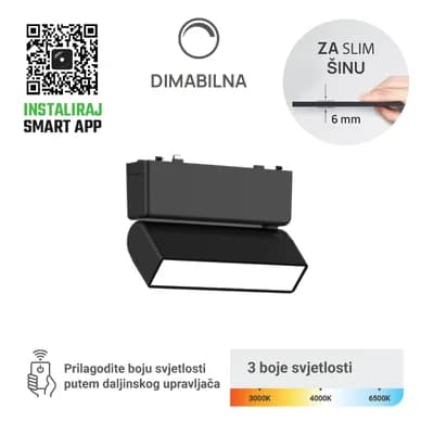 LED magnetna svjetiljka Green Tech, 6W, 3CCT, LED Osram, Dim./ Smart Lamp APP