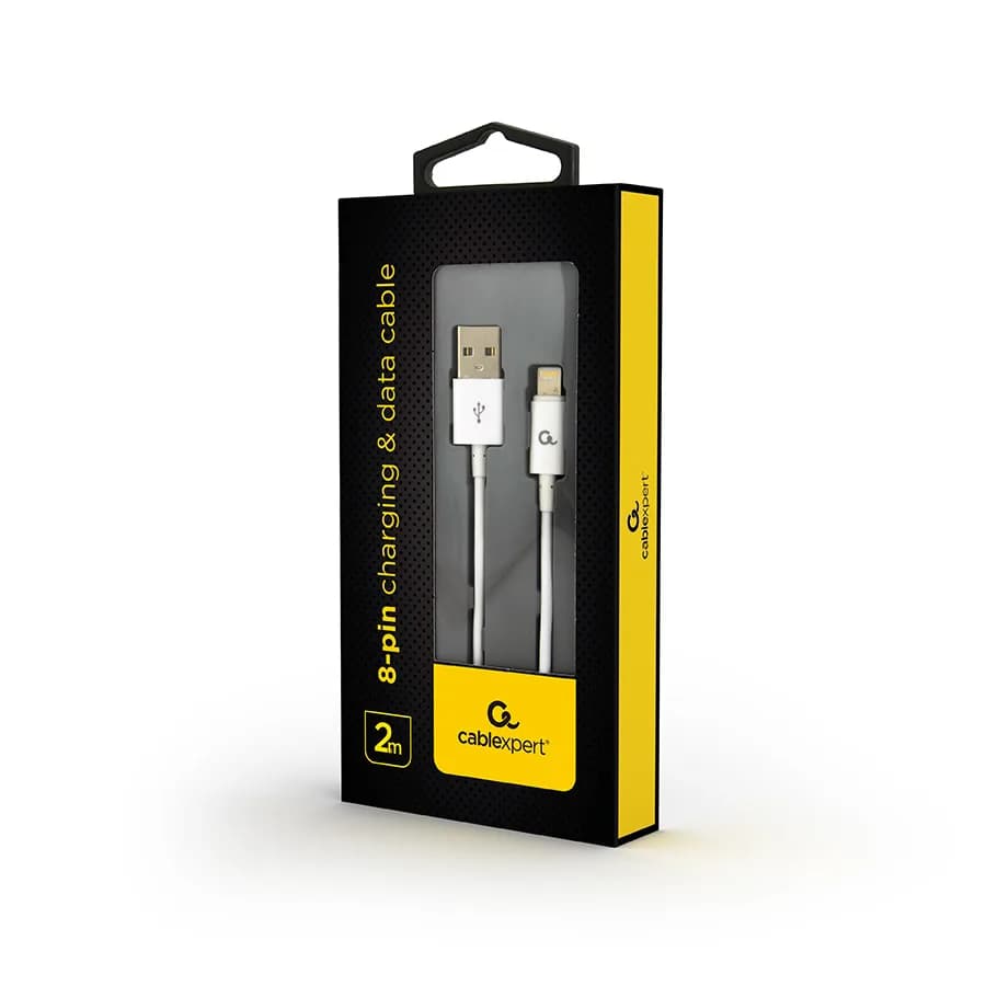 USB 2.0 kabl iPhone 8-pin charging and data cable, 2 m, white CC-USB2P-AMLM-2M-w