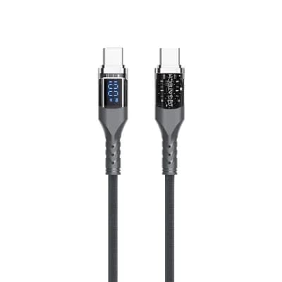 C na C kabel Gigatech XB810 1m, 100W, s LED display-om, sivi