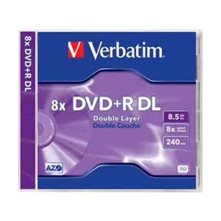 DVD+R DL, VERBATIM,8,5 GB,8X,MATT SILVER JC,43540