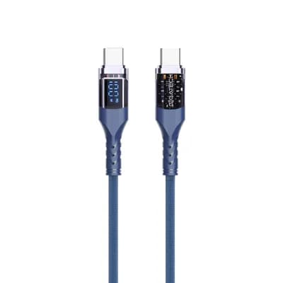 C na C kabel Gigatech XB811 1m, 100W, s LED display-om, plavi