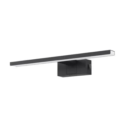 LED kupaonska zidna lampa, Green Tech, crna, 1050 lm, 15W, 4000 K, IP44, 80 cm