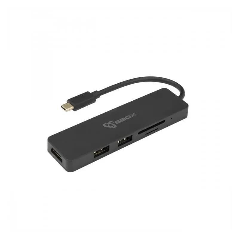 SBOX ADAPTER USB TYPE C-HDMI/USB-3.0/SD/TF 5u1