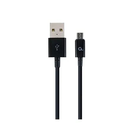 USB 2.0 kabl Micro-USB charging and data cable, 1 m, black, GEMBIRD CC-USB2P-AMmBM-1M