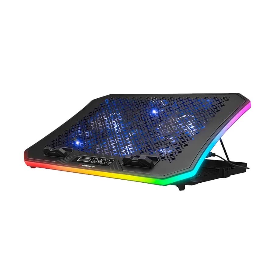 Postolje za notebook gaming Rampage AD-RC34 METAFOR Black 6 Fan RGB Illuminated 10"-19", 36312