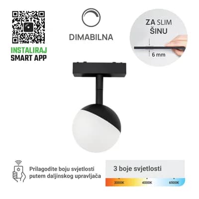 LED magnetna svjetiljka Green Tech, 6W, 3CCT, LED Osram, Dim./ Smart Lamp APP