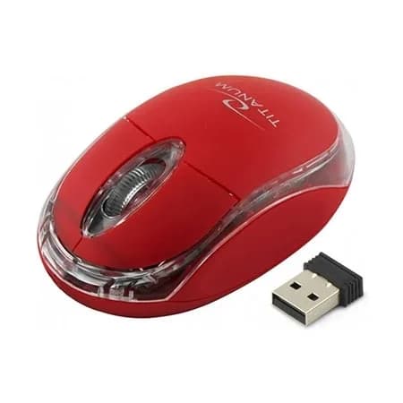 Miš wireless TITANUM 3D CONDOR, optical, red, 1000 dpi, TM120R