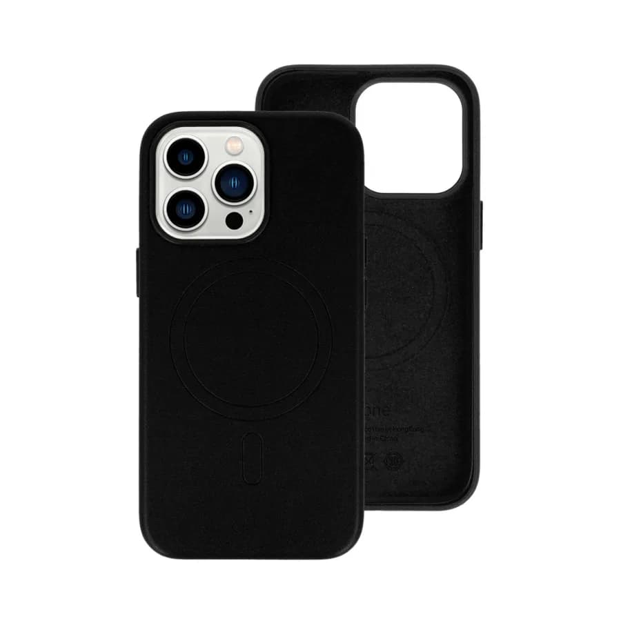 MAGSAFE KOŽNA FUTROLA ZA IPHONE 13 CRNA