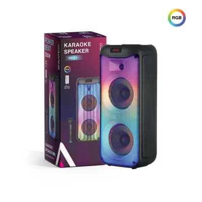Zvučnik Gigatech BSK-515 (FM/USB/TF/bluetooth/TWS) 2x8" karaoke s wireless mikr.