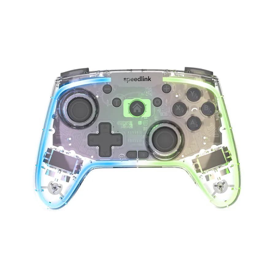 Game Pad SPEEDLINK RAIT NX RGB Gamepad - Wireless/Wired, PC/Android/Switch OLED/Lite, clear transparent, SL-650115-CR