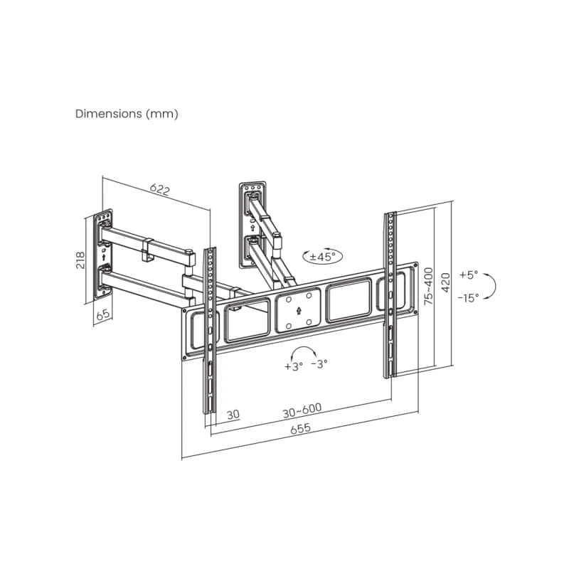 SBOX STALAK PLB-1348-2 (32-70"/45kg/600x400)