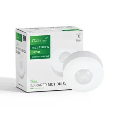 Infracrveni nadgradni senzor pokreta Green Tech IMS05, IP20, 360°