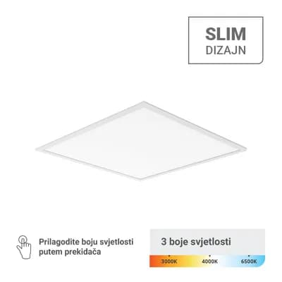 LED slim panel Green Tech 40W, 3CCT 100lm/W, 595 x 595 x 9 mm