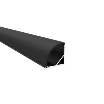 Aluminijski profil Green Tech 16x16x2000 mm, nadgradni kutni, pokrov crni/bijeli