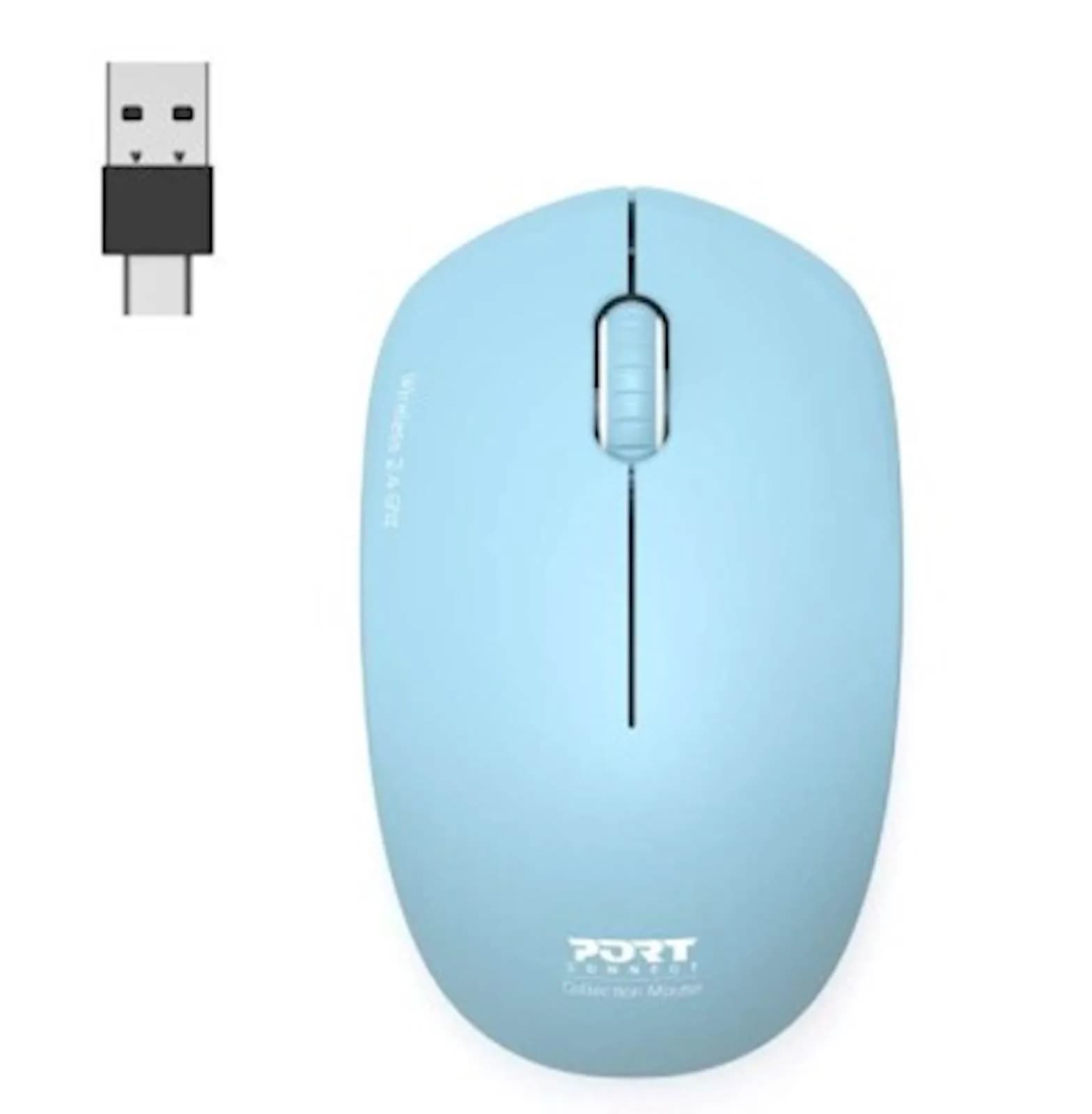 Port designs Miš PORT WL USB-A plavi