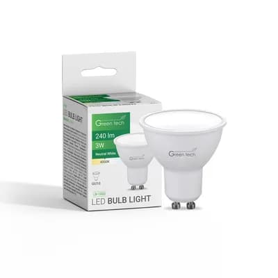 LED žarulja Green Tech 3W, 4000K, GU10, IP20, Sanan chip