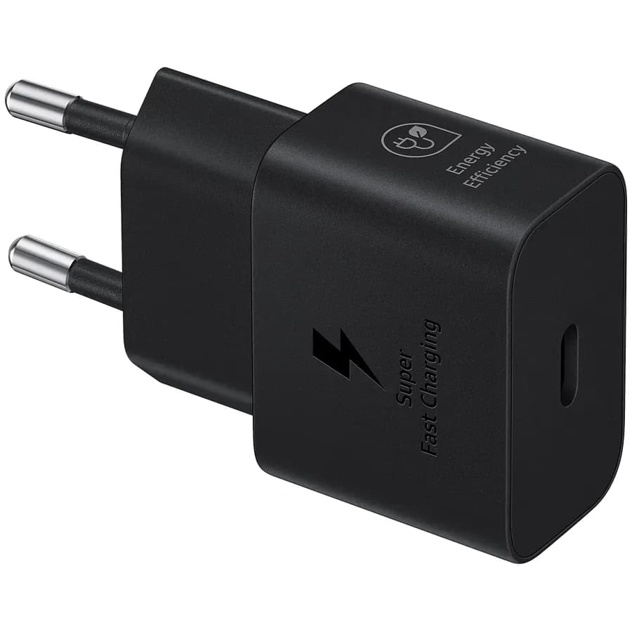 Samsung 25W Fast Charging USB-C Power Adapter Black (cable not included)