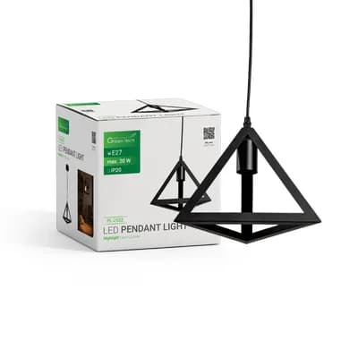 LED visilica Green Tech E27 x 1 kom, crna boja