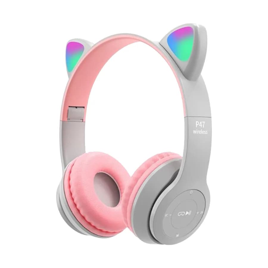 Slušalice za djecu bluetooth cat P47M white+pink