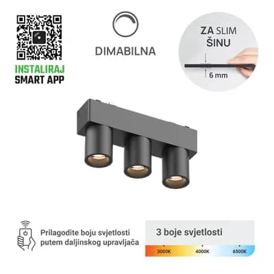 LED magnetna svjetiljka Green Tech, 6W, 3CCT, LED Osram, Dim./ Smart Lamp APP