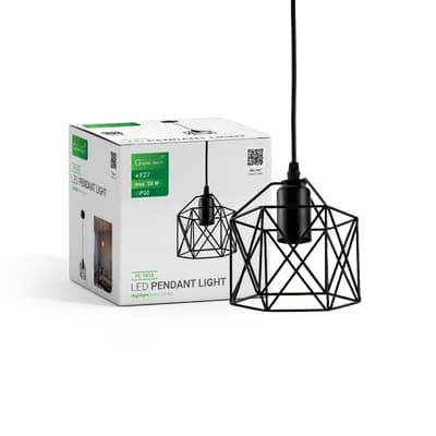 LED visilica Green Tech E27 x 1 kom, crna boja