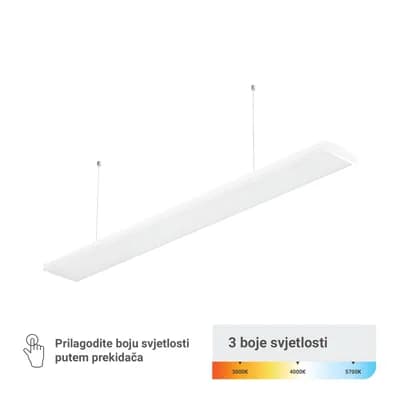 LED vislica Green Tech, bijela, 60W, 3CCT, 1500x150x34 mm