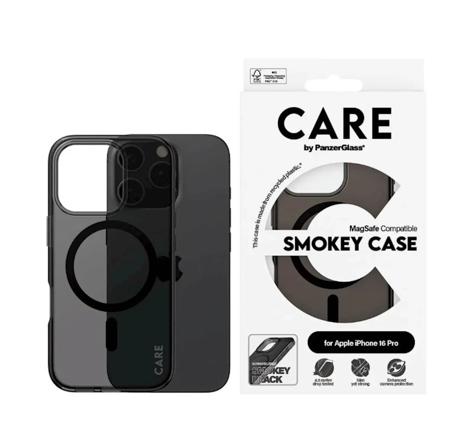 PanzerGlass Zaštitni okvir Care Smokey MS iPhone 16 Pro