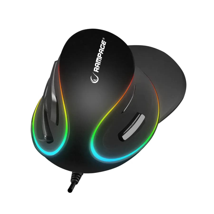 Miš gaming RAMPAGE SMX-R618 TERRIFIC, black, RGB, 4000dpi, ergo