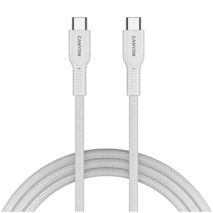 Canyon cable OnWire 60CL C-C 60W COLOR Braided 1m White