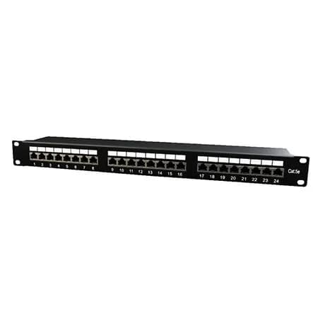 PATCH PANEL 24 PORTA cat.5e, shielded, NPP-C524-002, designed for 19" standard, 483x111x45 mm