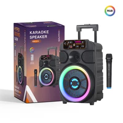 Zvučnik Gigatech BSK-510 (FM/USB/TF/bluetooth) 8" karaoke s wireless mikrofonom