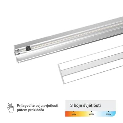 LED vislica Green Tech, srebrna, 60W, 3CCT, 1500x1171x55 mm