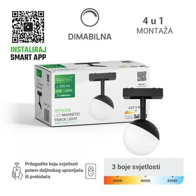 LED magnetna svjetiljka Green Tech "MYSTYLE" 6W, 3CCT, Dim./ Smart Lamp APP