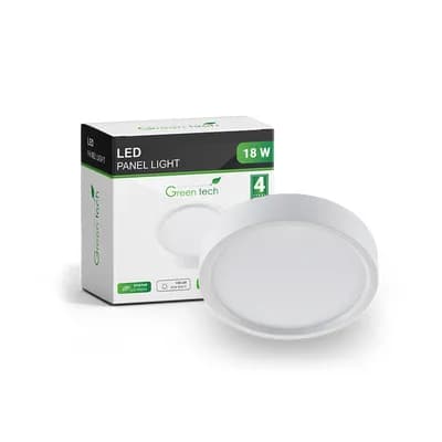 LED panel Green Tech 18W 3000K nadgradni okrugli