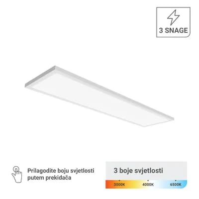 LED panel NADGRADNI Green Tech 300 x 1200 x 38mm, 48W, 3 CCT, 3 SNAGE, 127lm/W