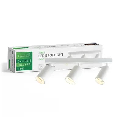 LED spot svjetiljka Green Tech, GU10 X 3 kom, bijela boja