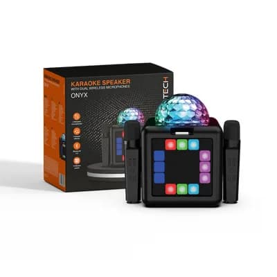 Zvučnik Gigatech ONYX (AUX/FM/bluetooth) karaoke s 2 wireless mikrofona