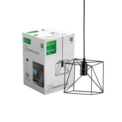 LED visilica Green Tech E27 x 1 kom, crna boja