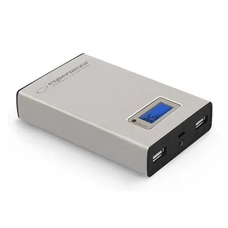 PowerBank ESPERANZA KINETIC, 8400mAh, SILVER, LED Flashlight, LCD Screen, EMP108S