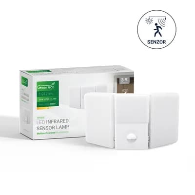 LED zidna svjetiljka sa senzorom Green Tech 25W, 3000K, bijela boja