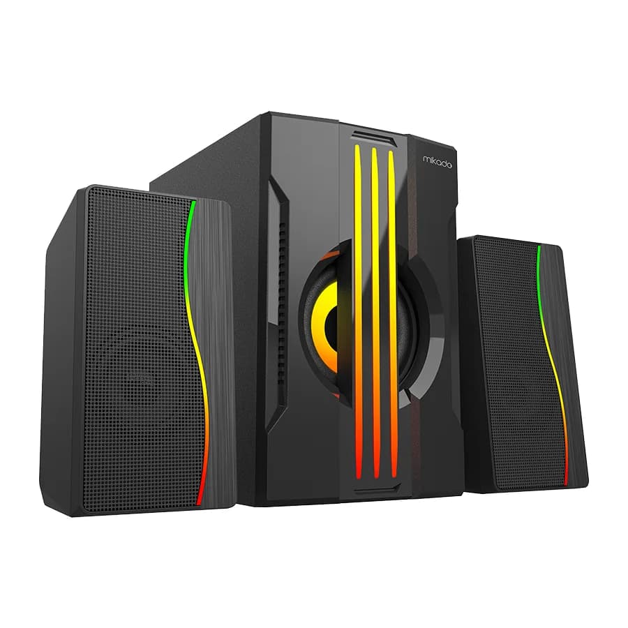 Zvučnici 2.1 gaming Mikado MD-254 2 1 25W (5W*2 15W) USB SD FM FM Bluetooth supported RGB sound system, 40116