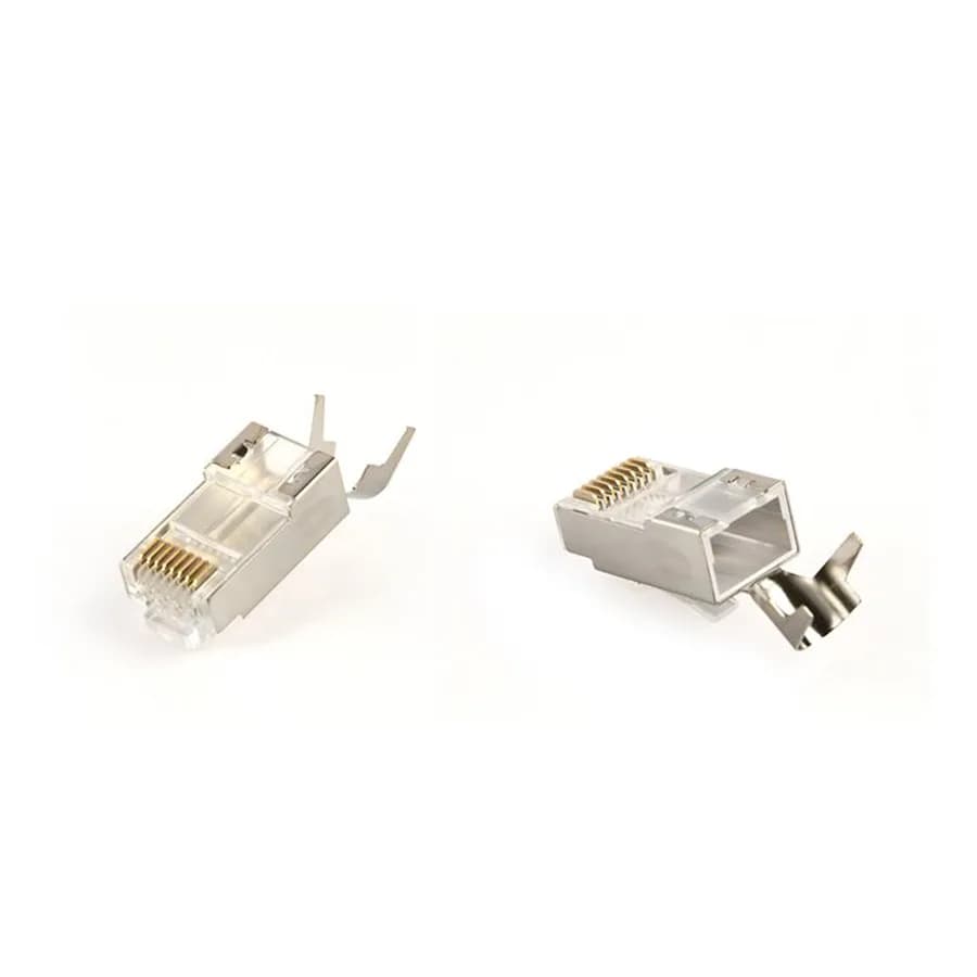 Konektor 50 komada GEMBIRD LC-PTF7-01/50, Shielded modular CAT7, pass-through type plug 15u" gold, plated