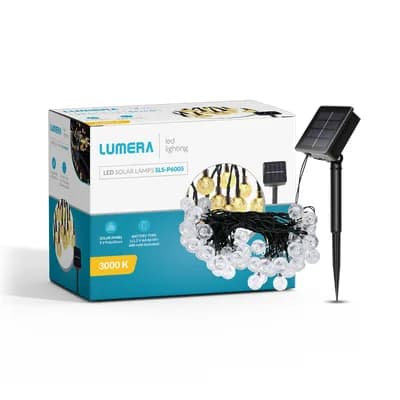 LED solarne lampice Lumera Lighting 3000K, IP65, 9.5M, 50 lights