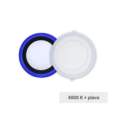 LED panel Lumera Lighting 18W + 6W, 4000K + plava boja svjetl., ugradni, okrugli