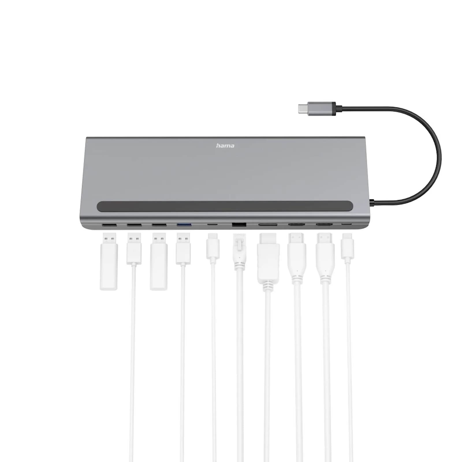 HAMA Docking station, USB-C, 10 portova