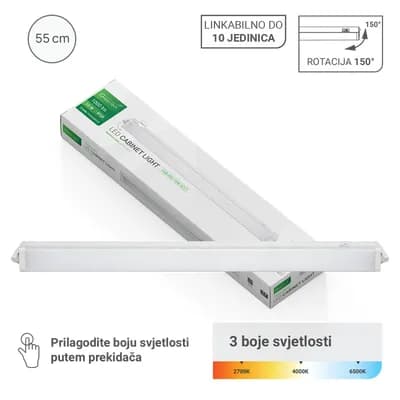 LED svjetiljka Green Tech za ormare pomična 3CCT 10W 55CM